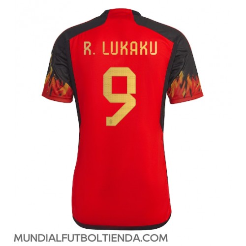 Camiseta Bélgica Romelu Lukaku #9 Primera Equipación Replica Mundial 2022 mangas cortas